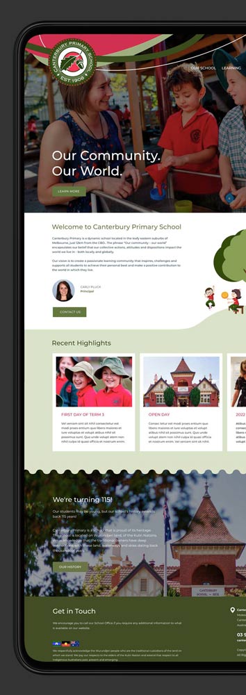 Web Design for Melbourne Schools